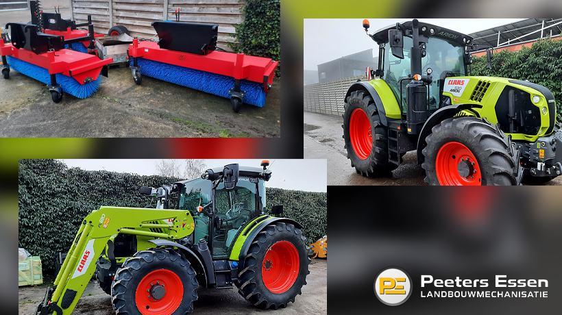 Claas Arion Cis Plus – Claas Arion 420 met FL120 voorlader – Sweep HSTV
